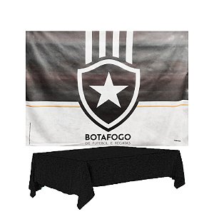 Kit Festa Botafogo Decoração Aniversári Painel +Toalha preta