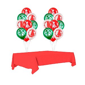Kit festa Chapeuzinho Vermelho Decoração 25 Balão + Toalha