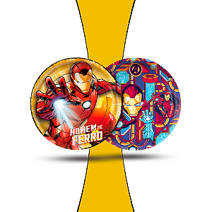 12 Pratos Decoração Homem de Ferro Festa Aniversário 18cm