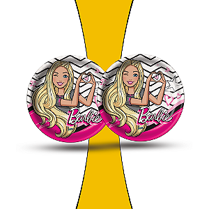 8 Pratos redondo Decoração Barbie Festa Aniversário 18cm