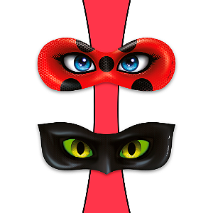 6 Mascaras Festa Ladybug  Decoração Aniversário completo