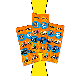 30 Adesivos redondo decoração Hot Wheels festa aniversário