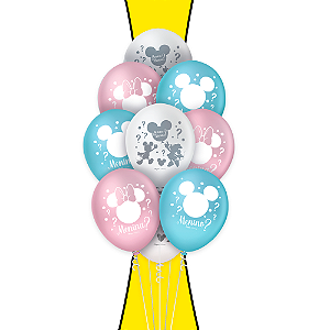 25 Balão bexiga Decoração Chá Revelação Mickey Minnie Festa