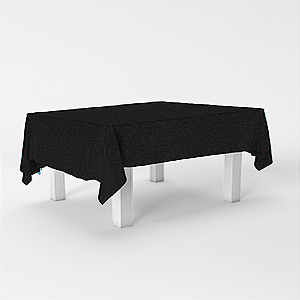 Toalha de Mesa Preto Grande PLástca Decoração Festa 137X183cm