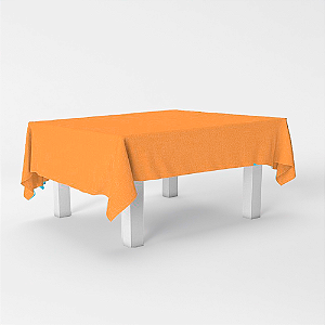 Toalha de Mesa Laranja PLástca Decoração Festa 137X183cm