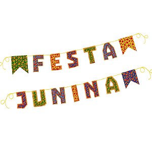 Faixa Bandeirola Festa Junina GRANDE Arraia Julino