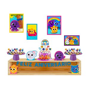 Kit festa Decoração aniversário Bolofofos 40 pçs completa