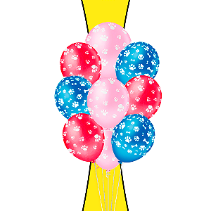 25 Bexigas Balao Festa Patrulha Decoração Patinhas Caninas