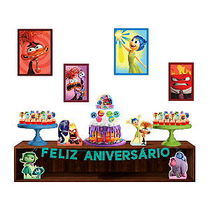 Kit festa Divertidamente Decoração aniversário complet 39pçs