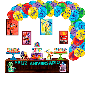 Kit Festa Divertidamente Decoracao Aniversario + Balao 65pcs