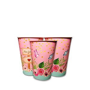 8 Copos Festa Lembrancinha Festa Meu Jardim Decoração 180ml