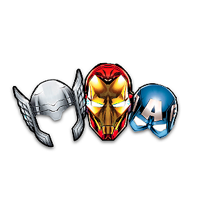 6 Mascaras Festa Vingadores decoração e lembrancinhas