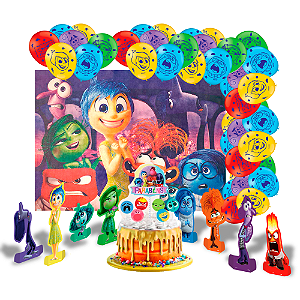Kit festa Divertidamente Decora Painel +Balão +Display +Topo