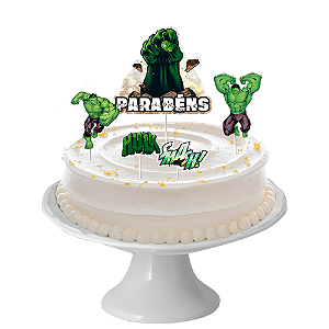 Topo de bolo 5pçs Decoração Hulk Festa Aniversário mais cor