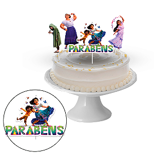 Topo de bolo 4pçs Decoração Encanto Festa Aniversário