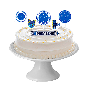 Topo de bolo 6pçs Decoração Cruzeiro Festa Aniversário