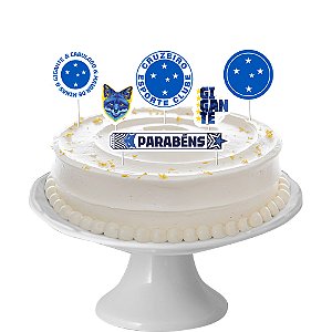 Topo de bolo 6pçs Decoração Cruzeiro Festa Aniversário