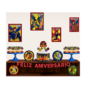 Kit festa X MEN Decoração Aniversário completo em EVA