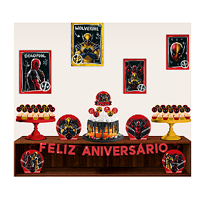 Kit festa Deadpool x Wolverine Decoração Aniversário complet
