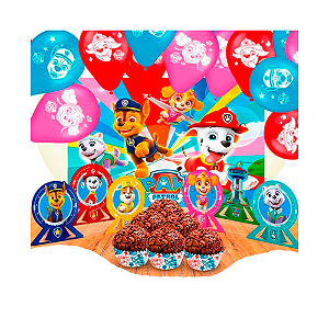 kit Festa 141 Peças Decoração Patrulha Canina Completa