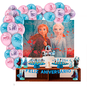 Kit festa Frozen Decoração aniversário EVA + 25 Balão tema