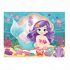 Painel TNT Gigante Decoração Fundo do Mar Festa Aniversário