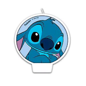 Vela Plana Decoração Stitch festa aniversário Disney