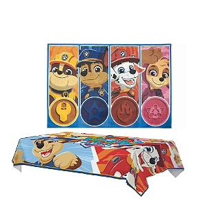 Kit festa Patrulha Canina Decoração Completa Painel +Toalha