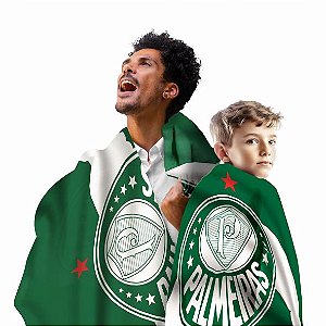 Bandeira Sublimado em tecido jogo Palmeiras Decoração 85X55cm