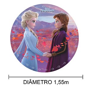 Painel Sublimado em Tecido Festa Frozen Decoração 1,55cm