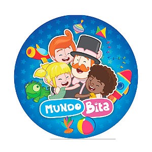 Painel Sublimado Tecido Festa Mundo Bita 2 Decoração 1,55cm