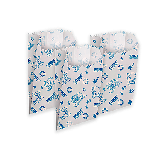 50 Sacos De papel Temático festa Sonic Decoração
