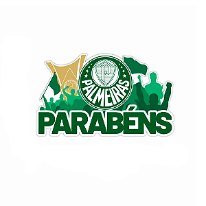 Painel EVA Festa Palmeiras Decoração parabéns Aniversário 53,5cm