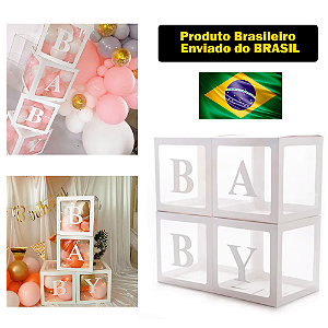 Caixa para balões Festa Aniversário Chá/bebê Decoração 30cm