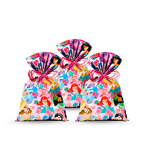 40 Lembrancinhas Sacolas Festa Princesas Disney Decoração