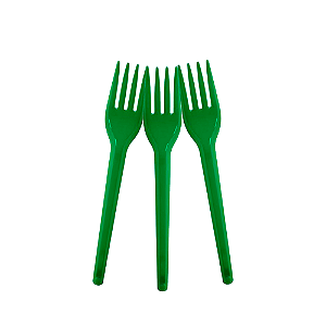 50 Garfo Descartáveis Sobremesa Festa Aniversário Verde