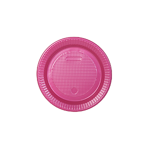 10 Pratos Descartáveis Festa Aniversár Fucsia Perolado 15cm