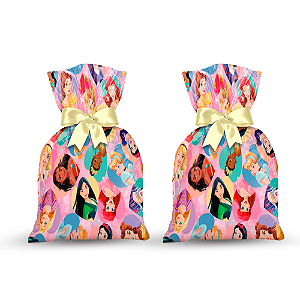 40 Lembrancinhas Sacolas Festa Princesas Disney 2 Decoração