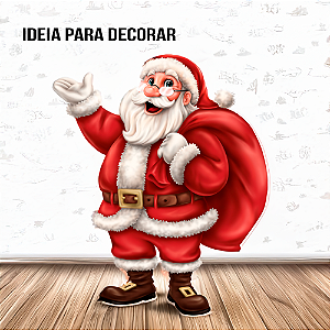 Papai Noel Grande Decoração Natal Festa completa 70x45cm