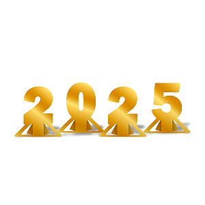 4 Display mesa Decoração Ano Novo Festa 2025 Completa 19cm