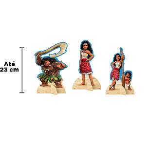 6 Display de mesa Festa Moana 2 Decoração aniversário 23cm