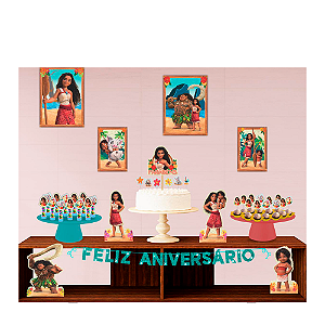 Kit festa Moana 2 Decoração Aniversário completo EVA 40pçs