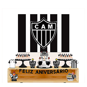 Kit festa Atlético Miniero Decoração Aniversário EVA 39pçs