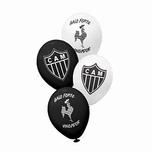20 Bexigas balão Festa Atletico Minero Decoração Aniver 8pol