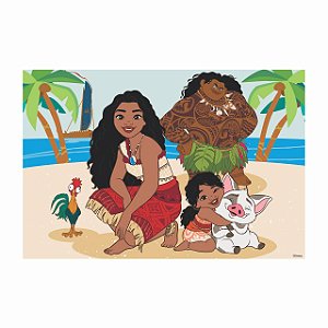 Painel TNT Fessta Moana 2 Decoração Aniversário compet 1,03m