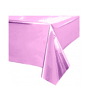 Toalha de Mesa decoração Metalizada Lilás festa 1,37x1,83m