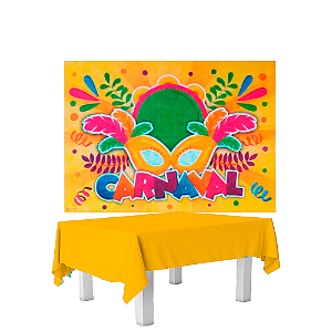 Kit festa Carnaval Decoração Aniversário Toalha + Painel