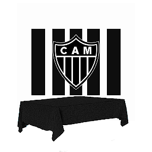Kit festa Atlético Mineiro Decoração Aniversá Toalha+Painel