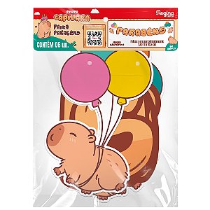 Faixa Aniversário festa Capivara Decoração Aniversário 1,5m
