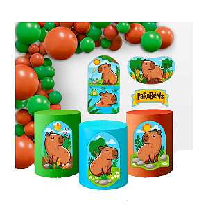 Kit festa Capivara Decoração Aniversário completa 6pçs EVA